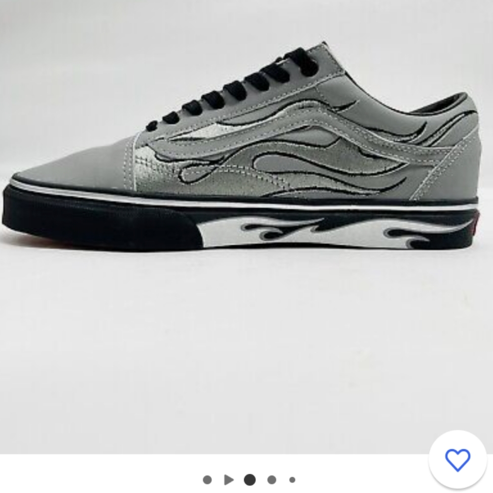 Vans x A$AP Rocky Worldwide Silver Flame Old Skool NWOT  Men's 8.5 Women's 10